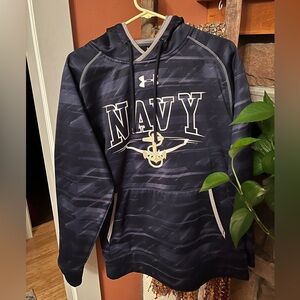 Navy Under Armour hoodie sweatshirt EUC
